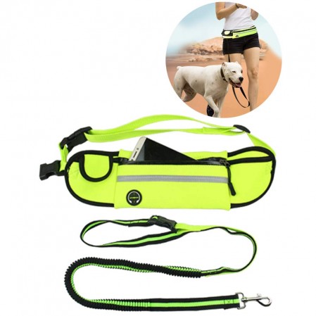 Hands Free Dog Waist Belt with Waist Bag