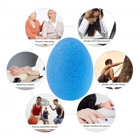 Comfortable Friendly Hand Grip Strength Trainer Stress Ball Egg Stress Ball Finger Resistance Exercise Squeezer Toys for Kids