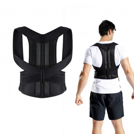 Custom Logo Size Adjustable Lumbar Back Brace Posture Corrector for men women for Improve Posture Provide and Back Pain Relief