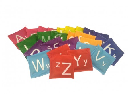 Weather Resistant Cornhole Bags small size for kids education game words in 26 pcs