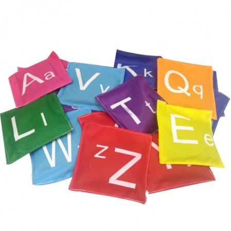 Weather Resistant Cornhole Bags small size for kids education game words in 26 pcs