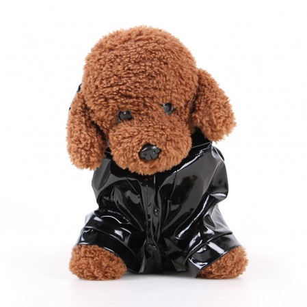 Outdoor Puppy Pet Rain Coat with Hood Waterproof Jackets PU Reflective Raincoat for Dogs Cats Apparel Clothes