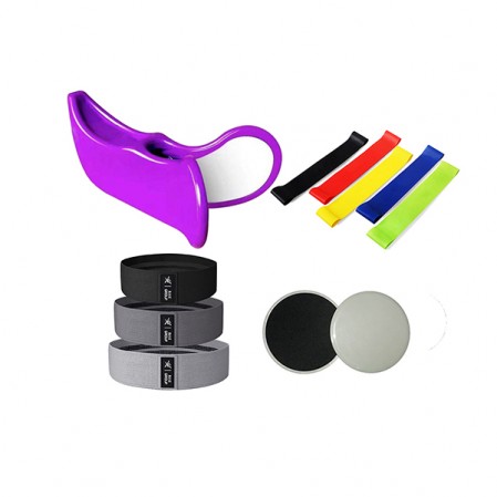 China factory custom logo for set of resistance band,hip band,core sliders and Beautiful buttocks