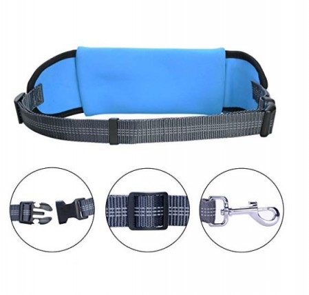 Hands Free Dog Waist Belt with Waist Bag