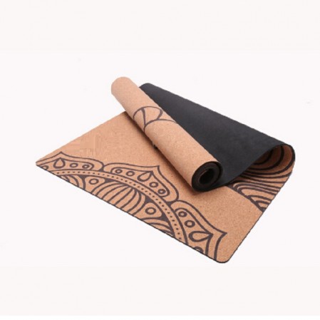 Highest quality premium stretch exercise cork yoga mat custom cork mat