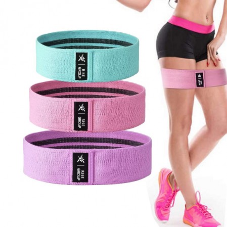 Wholesale custom gluet hip bands set exercise fabric booty loop resistance bands