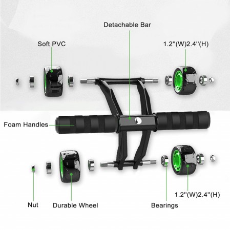 OEM custom AB Wheel Roller Kit with core slider, Jump Rope and Knee Pad for Home Exercise