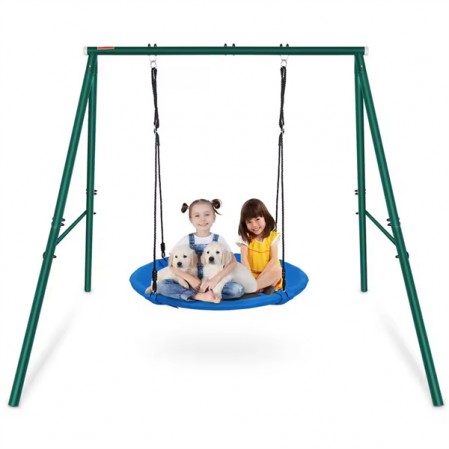 Metal Round Mat Swing Adjustable Safe 360 Rotate garden swing