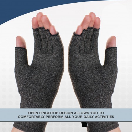 Arthritis Gloves with Grips – Men & Women Textured Fingerless Compression