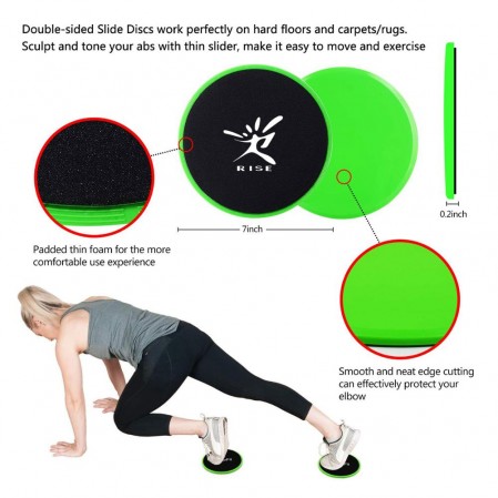 Hip Exercise Bands Set and Core Sliders Core