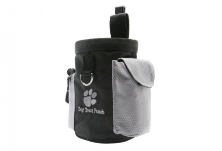 Dog Treat Bag, Dog Training Bag with Built-in Poop Bag Dispenser & Adjustable Waistband