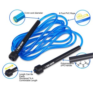 Custom Logo Fitness Adjustable Size Length Colorful PVC Long Cheap Speed Jump Rope Skipping Rope For Kids Adults