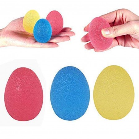 Comfortable Friendly Hand Grip Strength Trainer Stress Ball Egg Stress Ball Finger Resistance Exercise Squeezer Toys for Kids