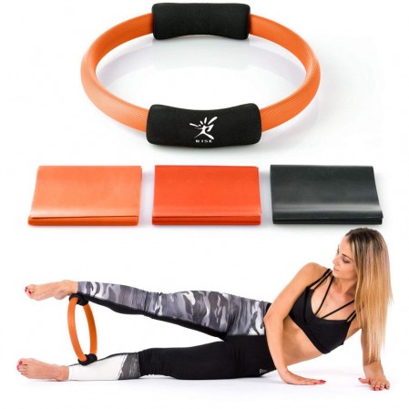 Pilates Yoga Ring with resistance band