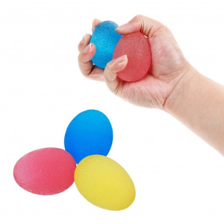 Comfortable Friendly Hand Grip Strength Trainer Stress Ball Egg Stress Ball Finger Resistance Exercise Squeezer Toys for Kids