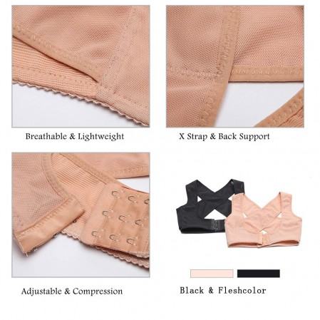 Cheap Home Fitness Back Support Bra for Women Posture Corrector Corset Bra Vest Prevent Humpback Plus Size