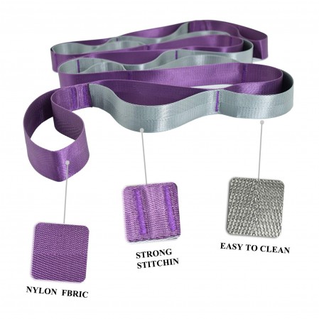 Multi Nonelastic Stretch Loop yoga Strap