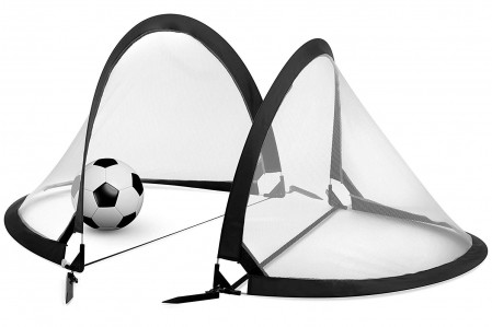 Soccer Goal Set of 2 with Travel Bag – Ultra Portable 4 Foot Instant Pop Up Football Goal Nets