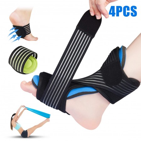 Plantar Fasciitis Night Splint Arch Supports&Elastic Excecise Band