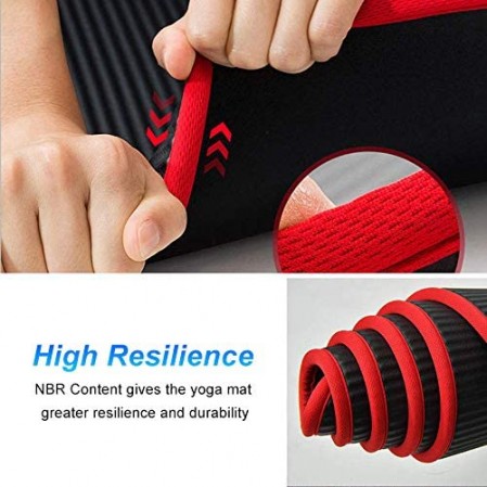 Yoga Pilates Mat 10mm Thicker NBR exercise mat with strap