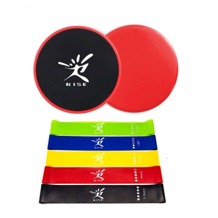 Resistance Loop Exercise Bands Core Slider Resistance Band Set