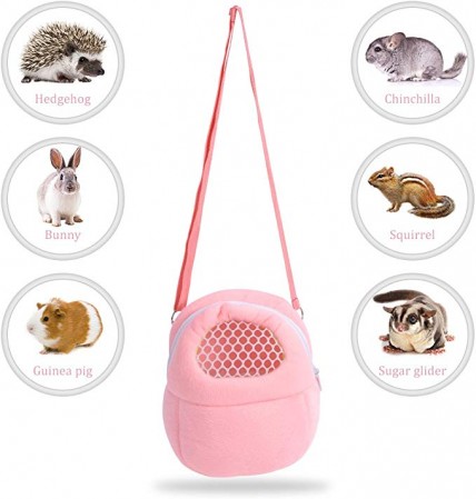 Pet Carrier Bag Hamster Portable Breathable Outgoing Bag for Small Pets Like Hedgehog,Sugar Glider and Squirrel