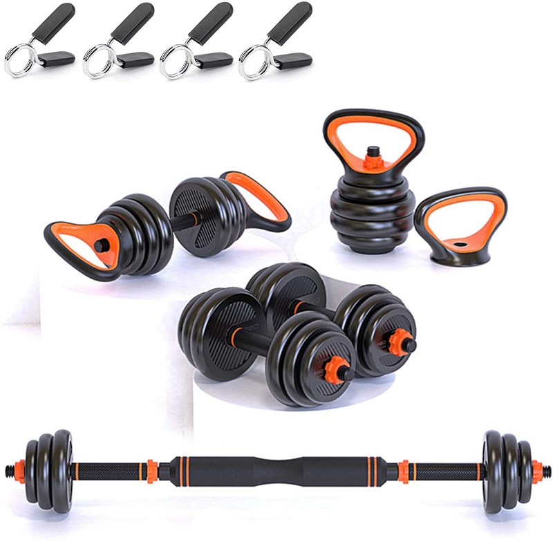 Set Pesi Kettlebell Manubri Regolabil Bilanciere Multifunzione