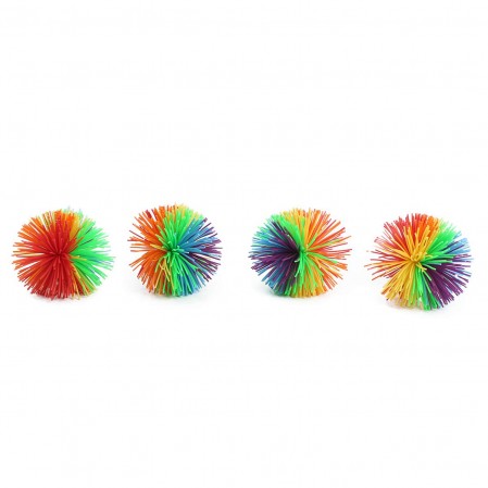 Rainbow Stringy Ball Silicone Bouncing Fluffy Jugging Ball,Monkey Stress Ball