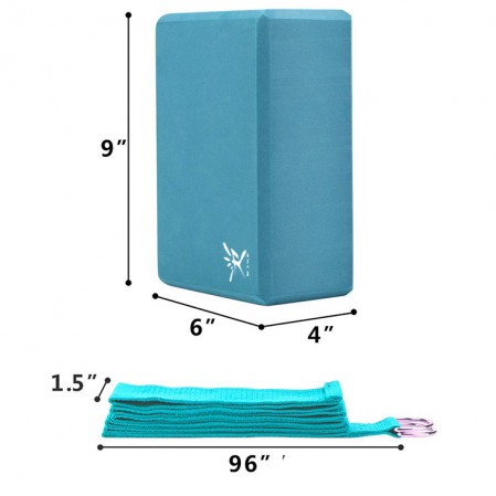 Manufacturer custom High Quality yoga stretch strap and EVA yoga block for yoga sports