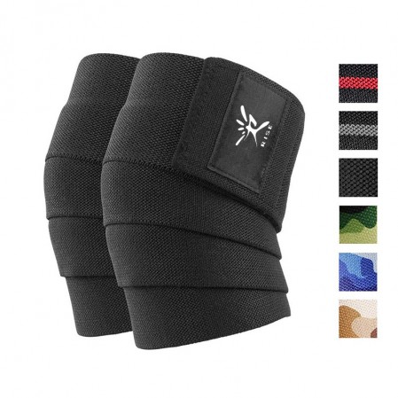 Knee straps Knee Wraps with logo customized for Weightlifting Men & Women (pair)