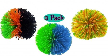 Rainbow Stringy Ball Silicone Bouncing Fluffy Jugging Ball,Monkey Stress Ball