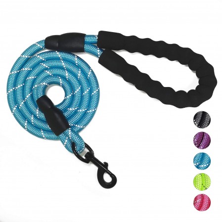 Heavy Dog Leash with Comfortable Padded Handle and Highly Reflective Threads Dog Leashes for Medium Large Dogs