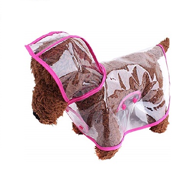 Outdoor Puppy Pet Rain Coat with Hood Waterproof raincoat