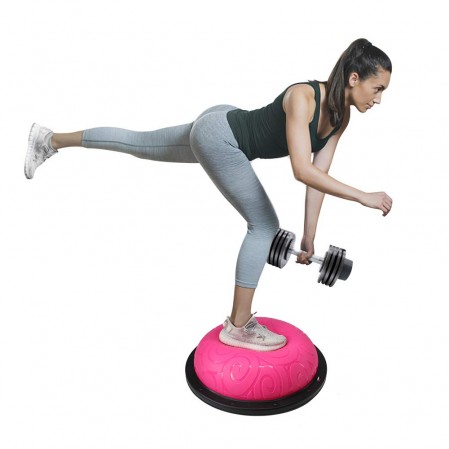 Half Ball Balance Trainer with Straps Yoga Balance Ball