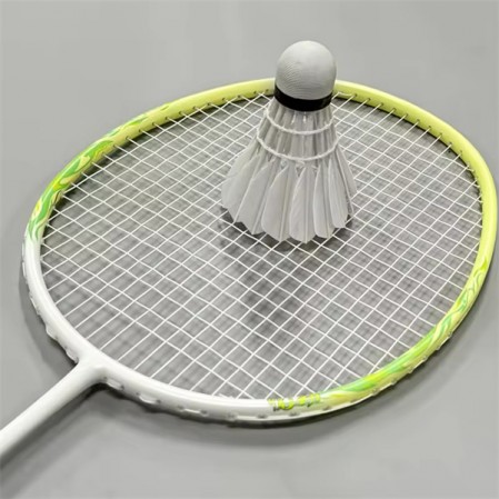 4U Balanced Badminton Racket with PU Grip All-Carbon Design