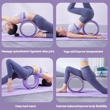 Yoga column abs stretching back yoga wheels roller for back pain