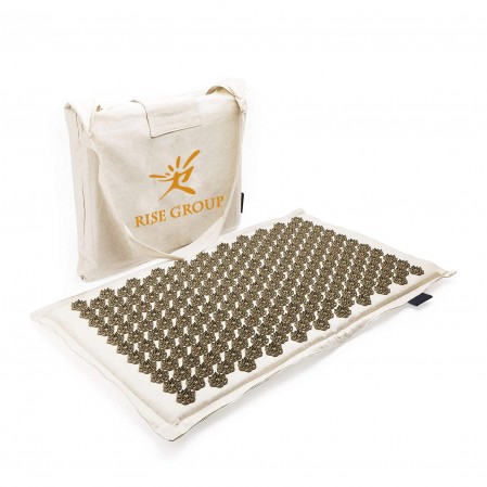 Deeper Stimulation Natural Material Coconut Acupressure Mat Set for Back Pain and Sciatica Relief With Bag