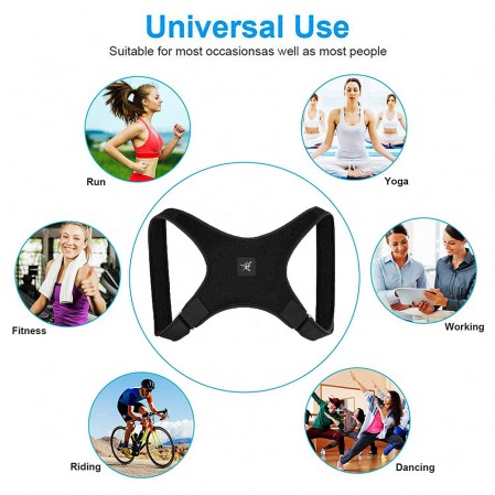 OEM Amazon Hot Sale Comfortable Adjustable Posture Correct Brace for Women Men Upper Back Brace Spinal Support