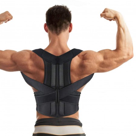 Custom Logo Size Adjustable Lumbar Back Brace Posture Corrector for men women for Improve Posture Provide and Back Pain Relief