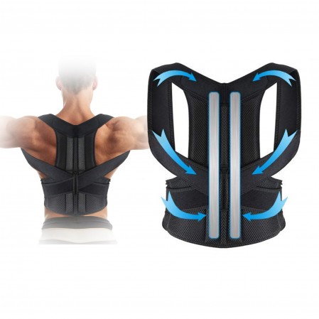 Custom Logo Size Adjustable Lumbar Back Brace Posture Corrector for men women for Improve Posture Provide and Back Pain Relief