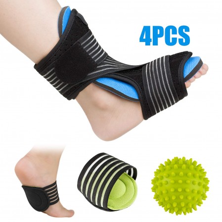 Plantar Fasciitis Night Splint with spiky ball arch supports