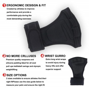 OEM Custom Weight lifting Gloves with Wrist Support and Non-slip Silicone Padding Workout Gloves for Men and Women fitness