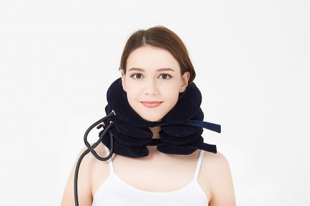 4  Layer Neck Traction Device Neck Posture with Soft Washable Flannel Cover