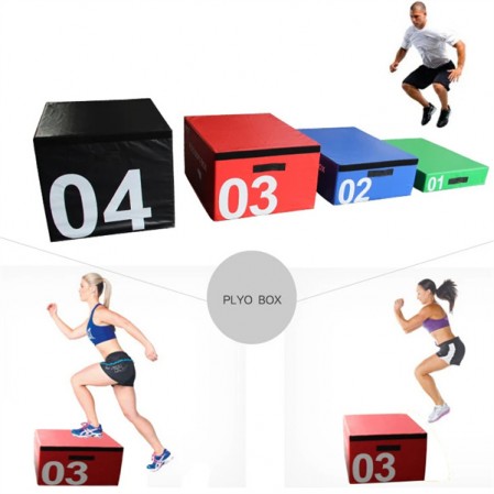 Wholesale 4-in-1 PVC foam soft Plyo Box Set for Jump Training