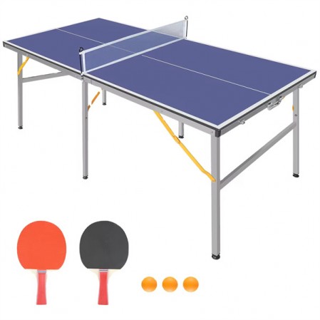 Mini Foldable Table Tennis Table with Quick Clamp Net