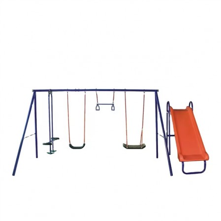 Double Seat Funny Swing Playground Children Swing Slide Set