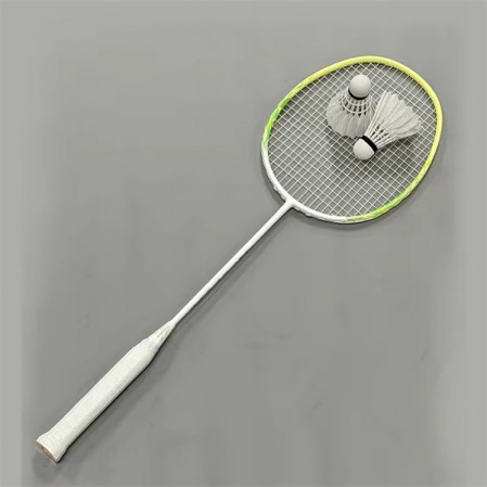 4U Balanced Badminton Racket with PU Grip All-Carbon Design