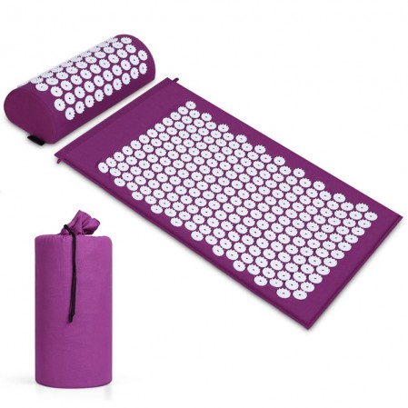 Foot Back and Neck Pain Relief Acupressure Mat and Pillow Set Foot Muscle Acupressure Massage Mat