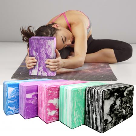 OEM Non Slip Camouflage Marble EVAFoam Yoga Block For Body Shaping Training