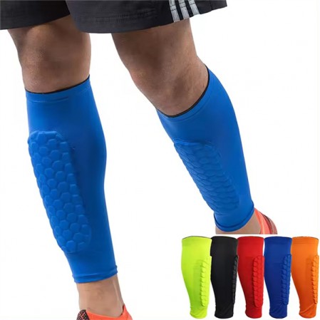 Football Leg Strap Guard Calf Compression Sleeve Soccer Shin Guard